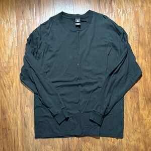 Hanes Men's Black Long Sleeve Tee